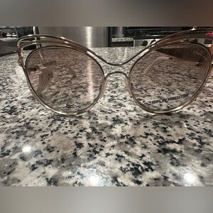 $85! Roberto Cavalli Cat-Eye Women’s White & Gold Sunglasses. FREE SHIPPING